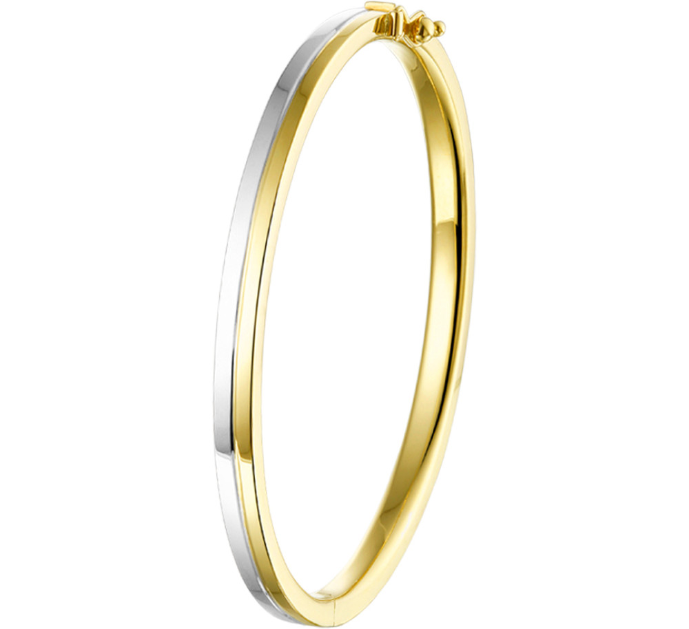 bicolor-14-karaat-gouden-slavenarmband-met-elegant-ontwerp