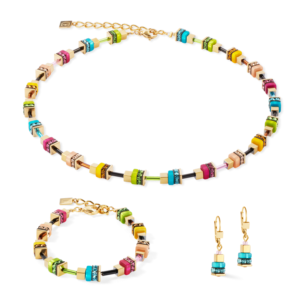 coeur-de-lion-geocube-4413-10-1516-ketting-boho-sunset-cube-met-kleurrijke-stenen-lengte-42-48-cm
