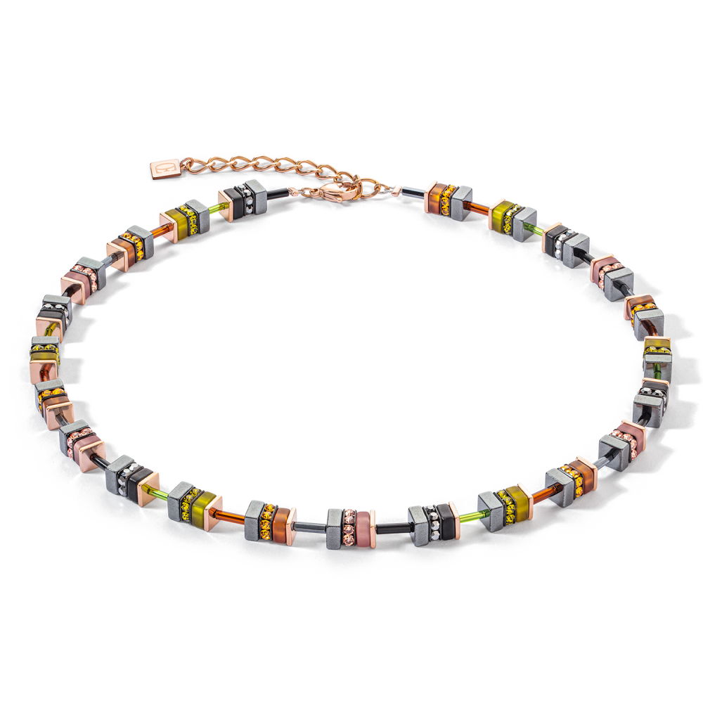 coeur-de-lion-sparkling-classics-4412-10-0911-ketting-met-hematiet-en-polaris-strass-in-rosegoudkleurig-design-lengte-verstelbaar-42-48-cm