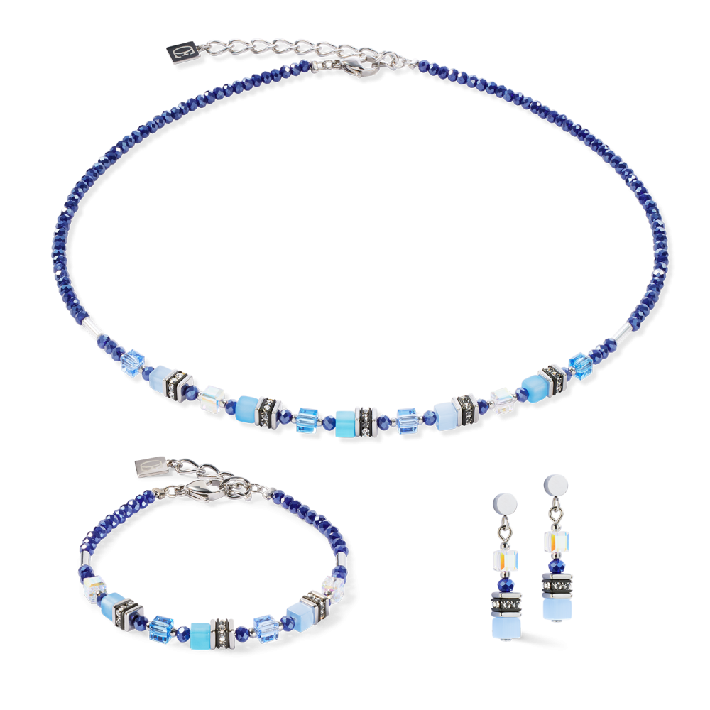 coeur-de-lion-blauwe-ketting-4565-10-0700-mini-cubes-met-zilverkleurige-sluiting-lengte-42-48-cm