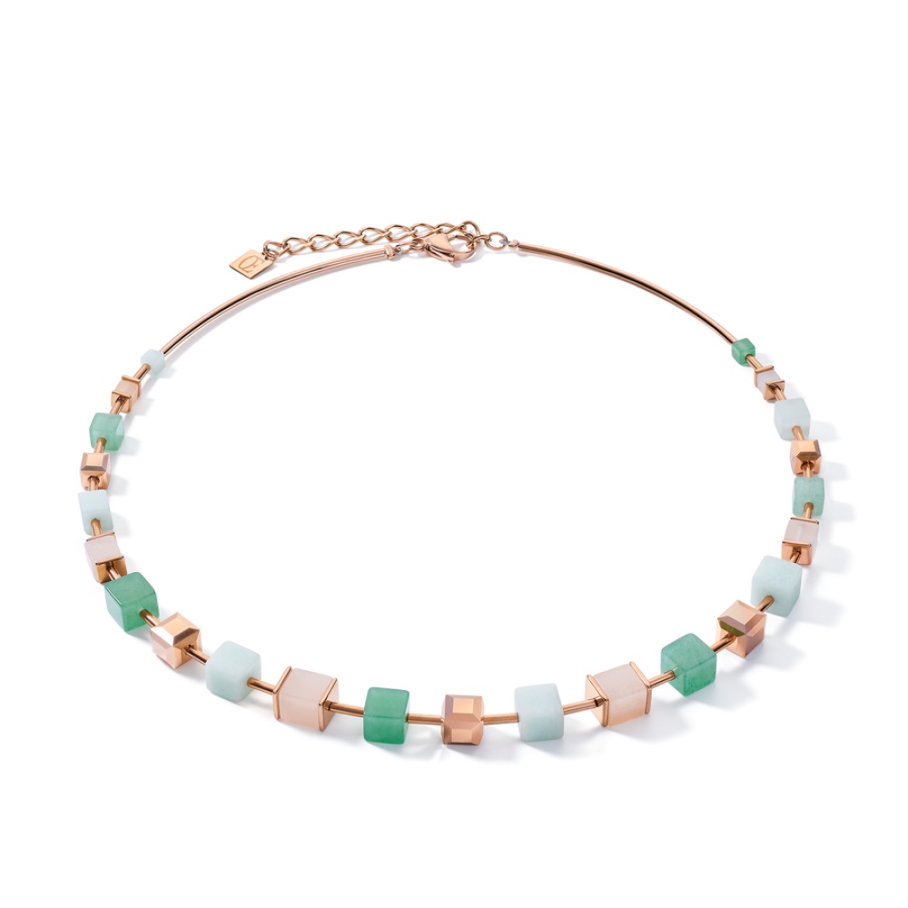 coeur-de-lion-5059-10-0510-chique-collier-met-amazoniet-en-aventurijn-kristallen-lengte-verstelbaar-tot-52-cm