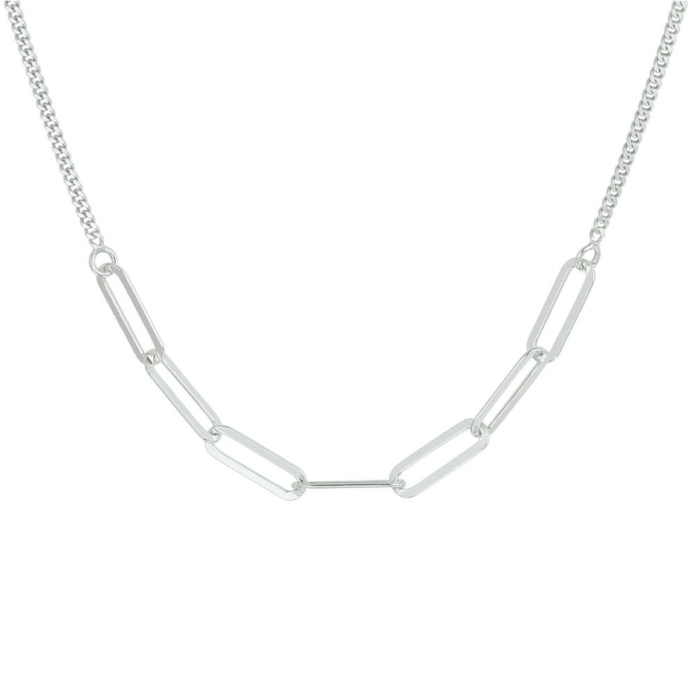 paperclip-3-7-mm-schakelcollier-zilver-gerhodineerd-zonder-hanger-lengte-verstelbaar-42-45-cm