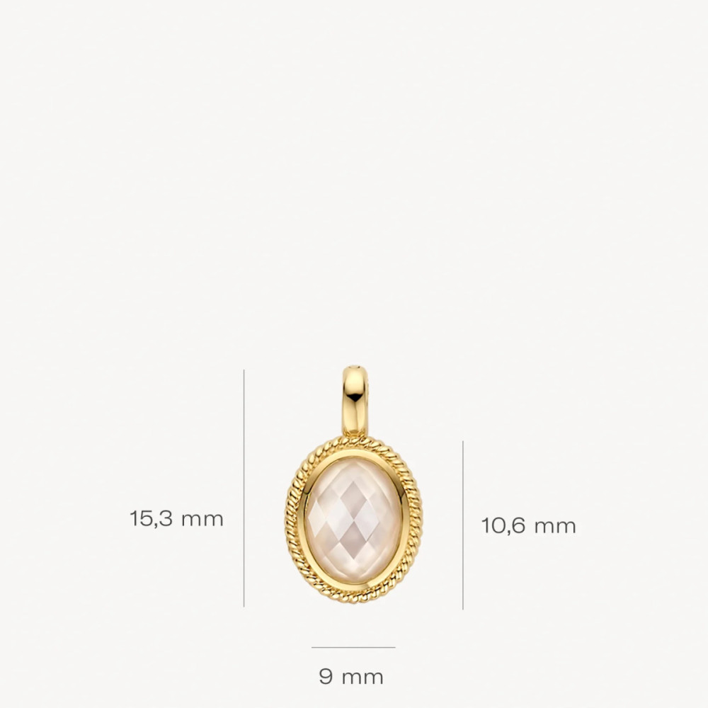 blush-6097ymq-beige-hanger-goud-14-karaat-parelmoer-bergkristal-9-mm-breed-x-15-5-mm-hoog