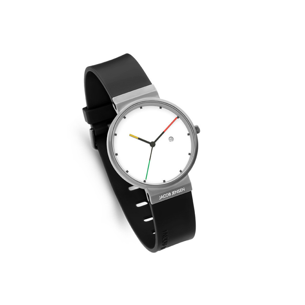 jacob-jensen-titanium-642-herenhorloge-titanium-rubber-zilverkleurig-wit-zwart-36-mm