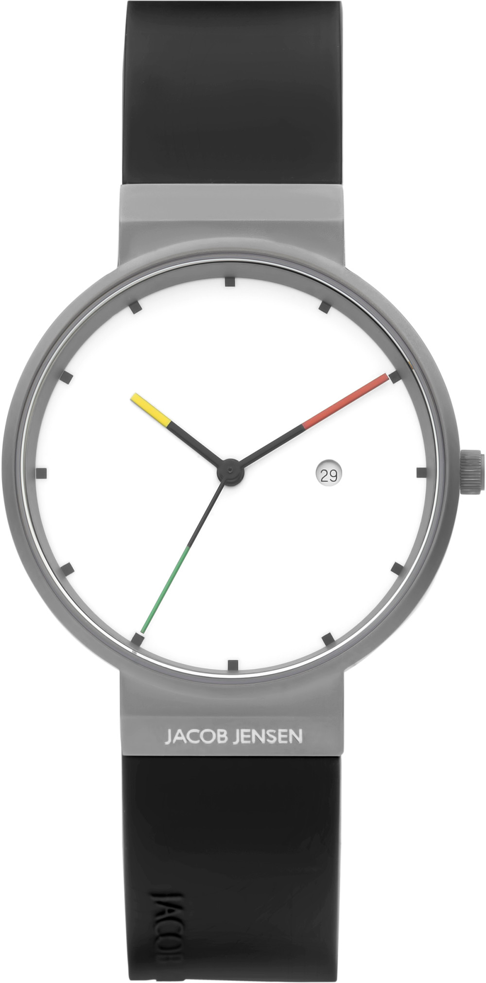jacob-jensen-titanium-642-herenhorloge-titanium-rubber-zilverkleurig-wit-zwart-36-mm
