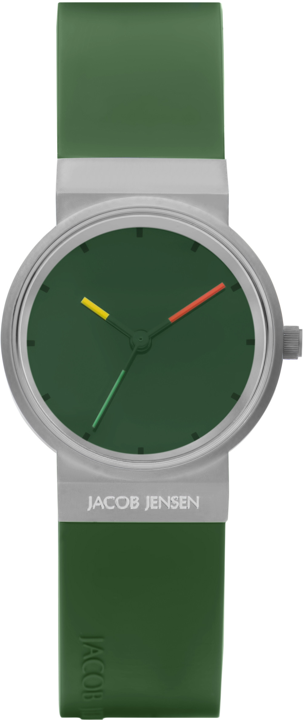 jacob-jensen-titanium-653-dameshorloge-titanium-rubber-grijs-groen-29-mm