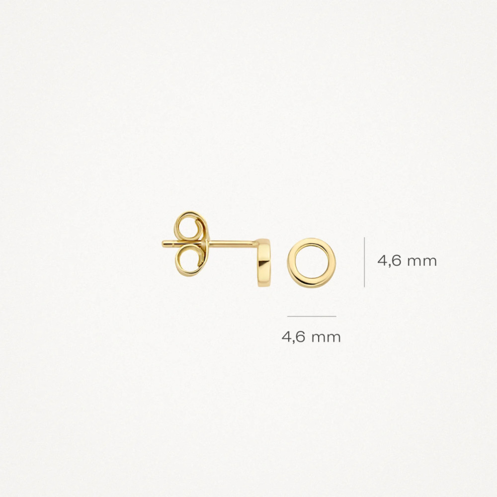 blush-7244ygo-ronde-oorknopjes-goud-glanzend-14-karaat-4-6-mm-diameter