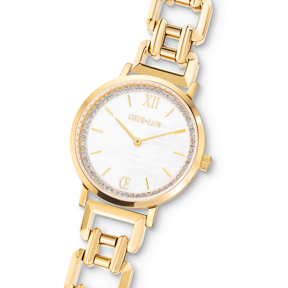 coeur-de-lion-7652-74-1643-sparkling-mother-of-pearl-dameshorloge-goudkleurig