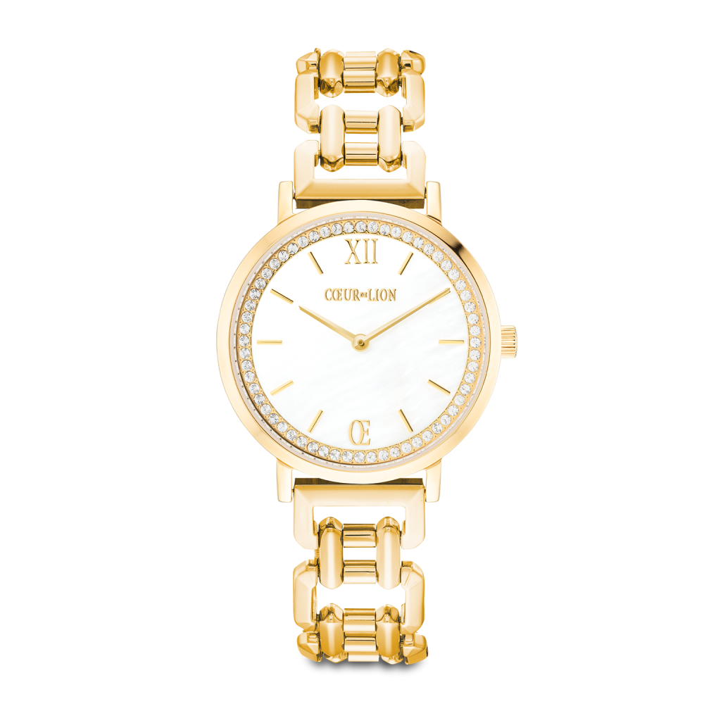 coeur-de-lion-7652-74-1643-sparkling-mother-of-pearl-dameshorloge-goudkleurig