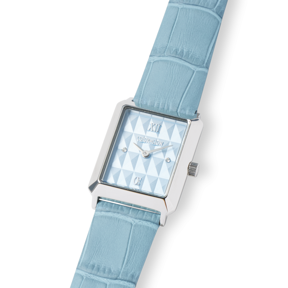 coeur-de-lion-7670-71-0741-horloge-blauw-en-zilverkleurige-kast-iconic-spikes