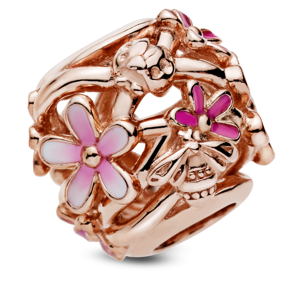 pandora-moments-788772c01-charm-met-madeliefjes-en-roze-emaille