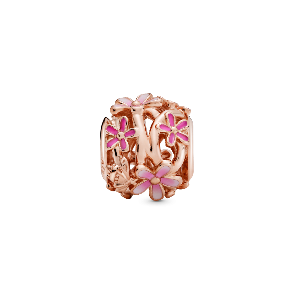 pandora-moments-788772c01-charm-met-madeliefjes-en-roze-emaille