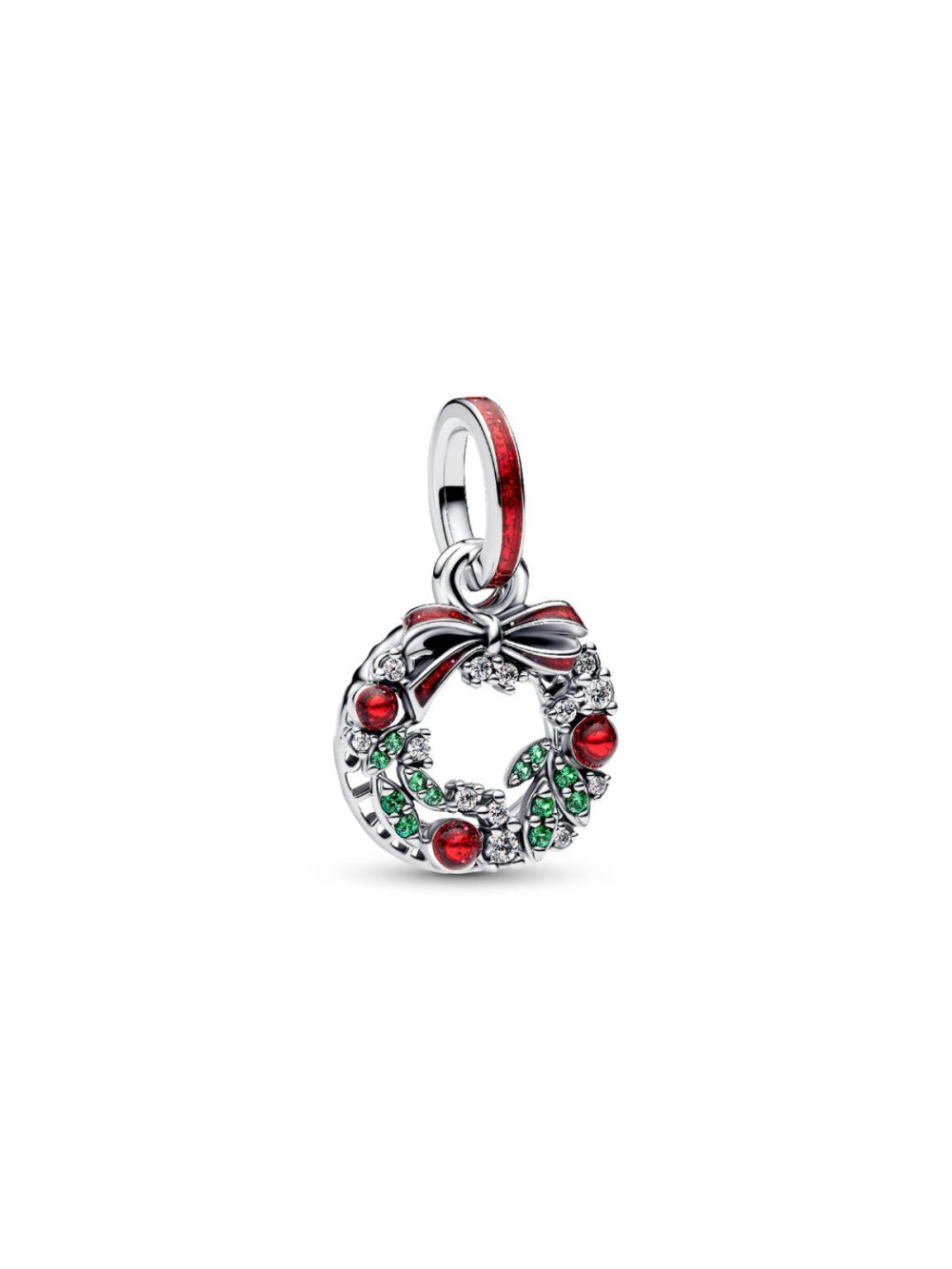 pandora-moments-794238c01-hangende-kerstkrans-bedel-zilver-met-rode-strik-1