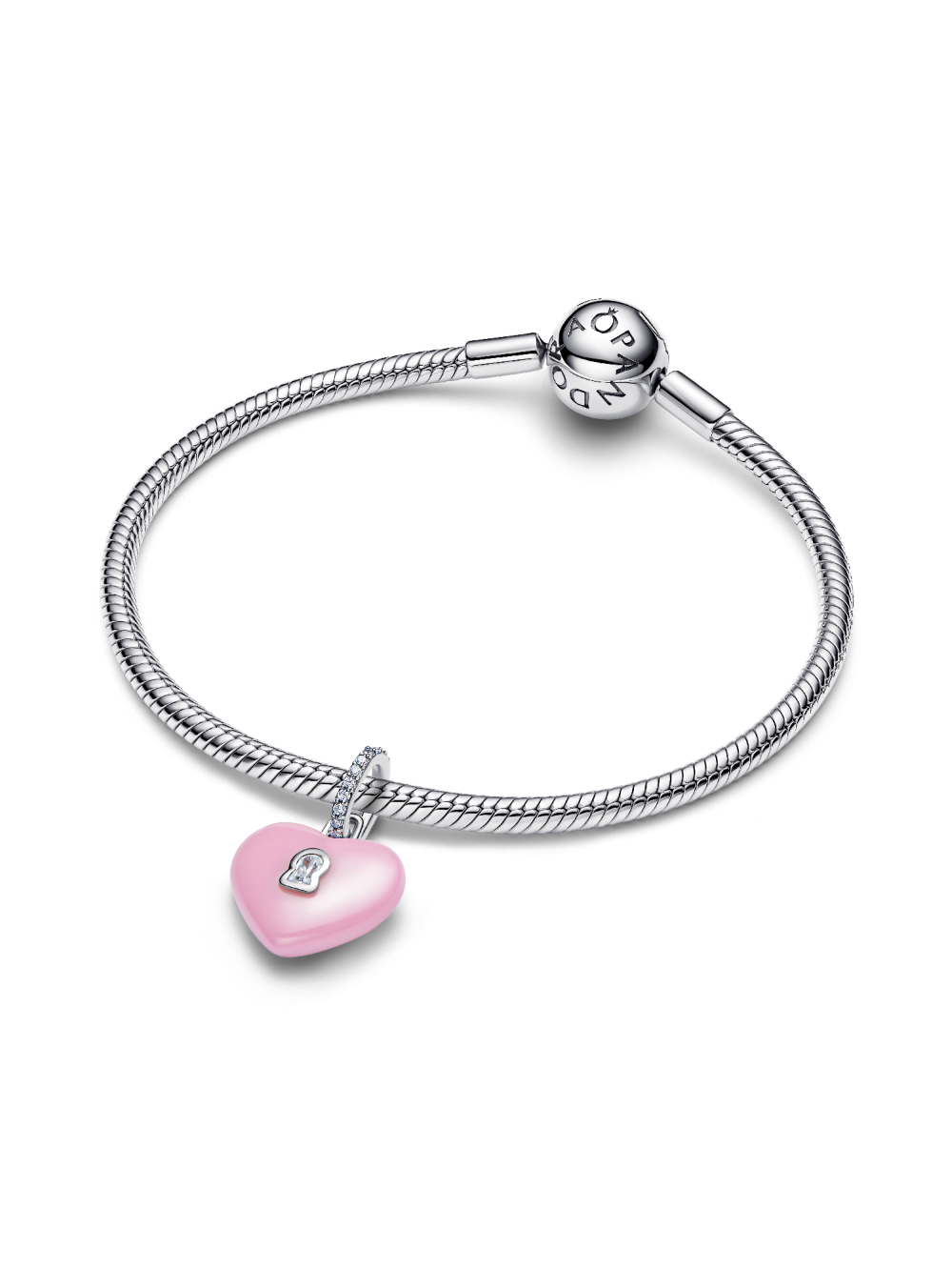 pandora-moments-794424c01-hangende-bedel-met-yours-gravure-roze-hartvormig-slotje-zilver-en-zirkonias