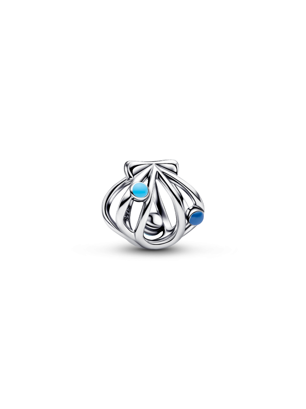 pandora-moments-794695c01-schelp-bedel-zilver-blauw-turquoise-emaille-opengewerkt
