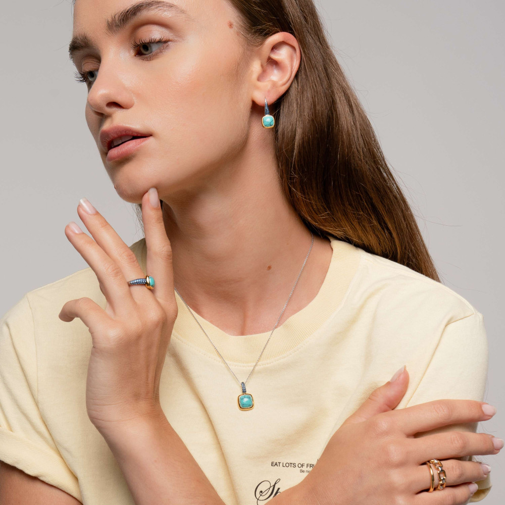 ti-sento-7969tq-bicolor-oorbellen-met-turquoise-hanger-breedte-4-mm