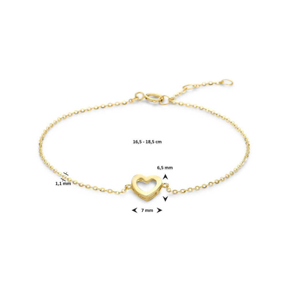 14-karaat-gouden-armband-met-open-hartjes-hanger-lengte-16-5-cm-18-5-cm