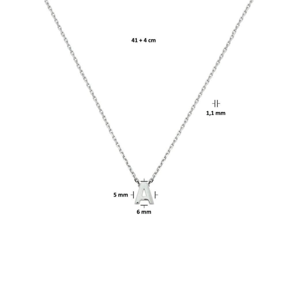 ketting-met-letter-5-mm-van-gerhodineerd-zilver
