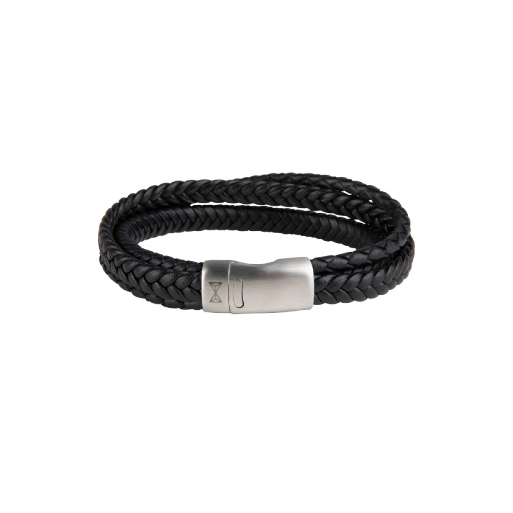 aze-jewels-adventure-az-bl002-a-armband-zwart-leer-zilverkleurige-magneetsluiting-glanzend-11-mm-breedte