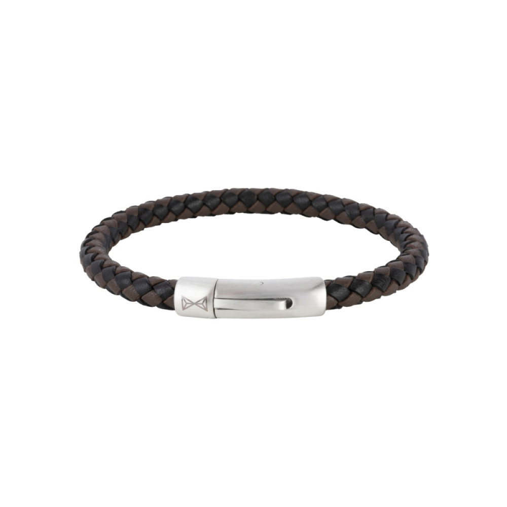 aze-jewels-adventure-az-bl004-h-leren-armband-bruin-zilverkleurige-druksluiting-glanzend-heren