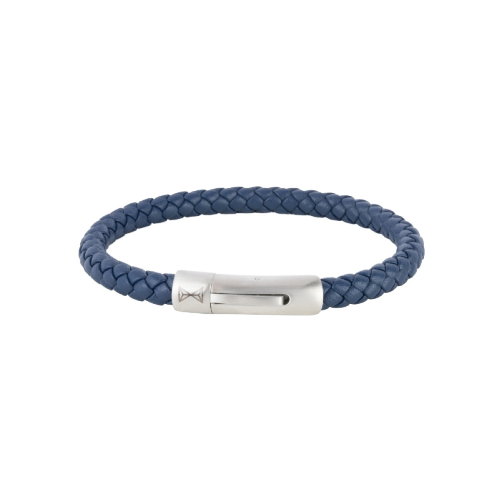 aze-jewels-adventure-az-bl004-k-armband-leer-blauw-magneetsluiting-zilverkleurig-6-mm-breedte
