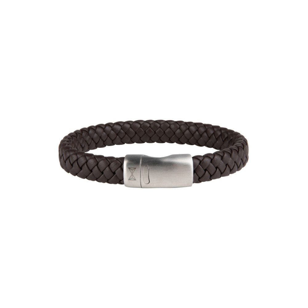 aze-jewels-adventure-az-bl005-b-armband-leer-bruin-magneetsluiting-zilverkleurig-11-mm-breedte