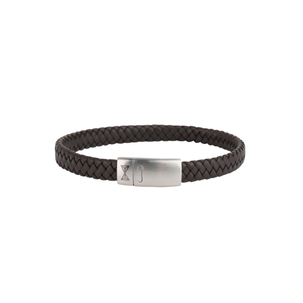aze-jewels-adventure-az-bl010-e-armband-bruin-leer-glanzend-zilverkleurig-staal-7-mm-breedte