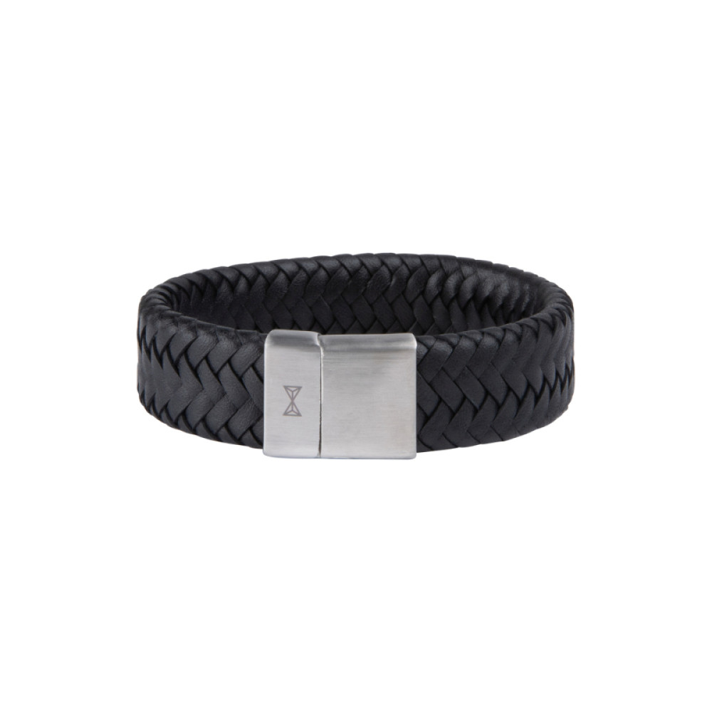 aze-jewels-adventure-az-bl012-a-armband-zwart-leer-zilverkleurig-staal-magneetsluiting-20-mm-breedte