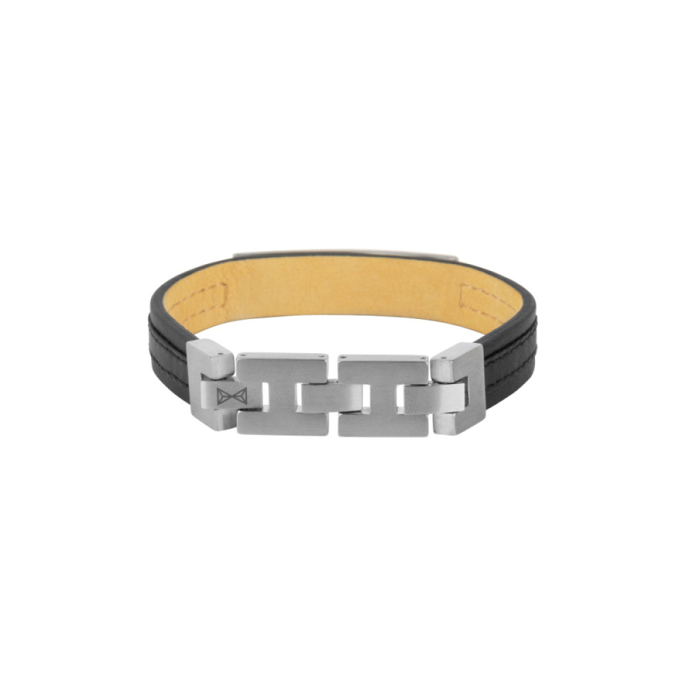 aze-jewels-adventure-az-bl016-a-plaatarmband-leer-zwart-zilverkleurig-staal-12-mm-breedte