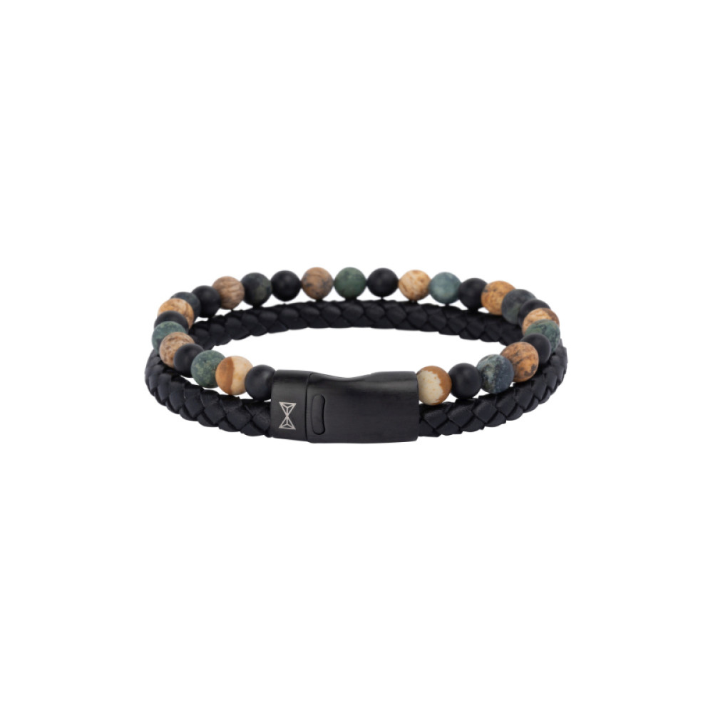 aze-jewels-adventure-az-bl017-a-kralenarmband-staal-leer-onyx-chalcedoon-jaspis-12-mm-breedte