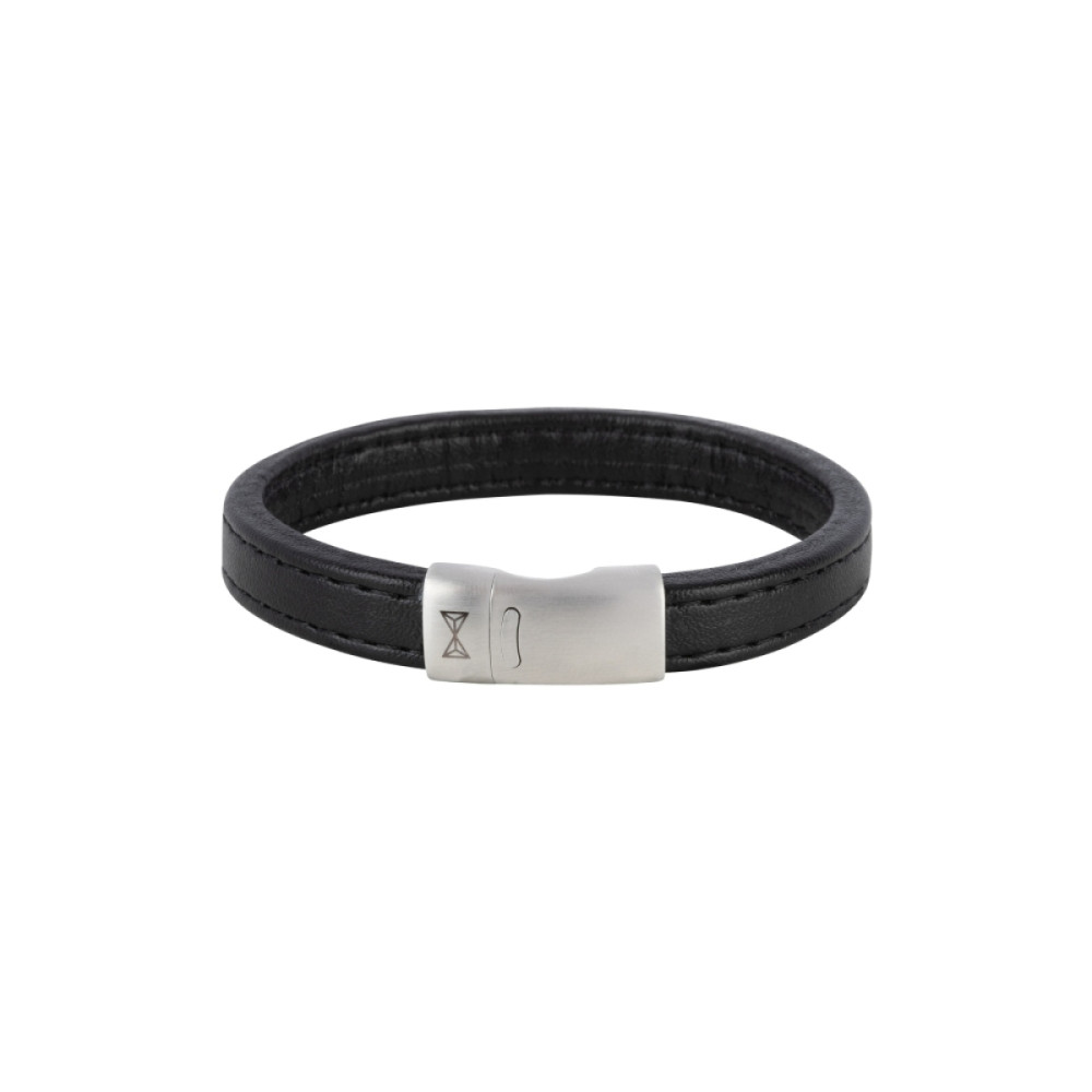 aze-jewels-adventure-az-bl025-a-armband-leer-zwart-sluiting-zilverkleurig-11-mm-breedte