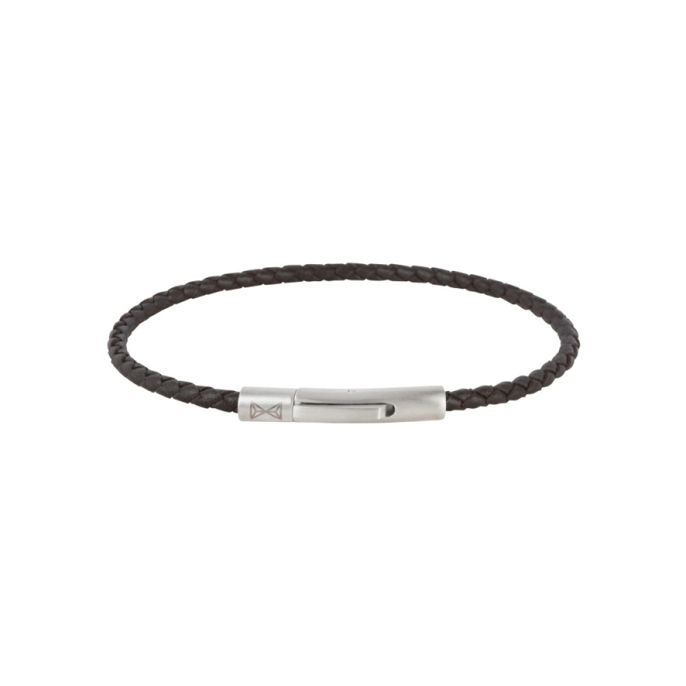 aze-jewels-adventure-az-bl026-b-armband-bruin-leer-druksluiting-zilverkleurig