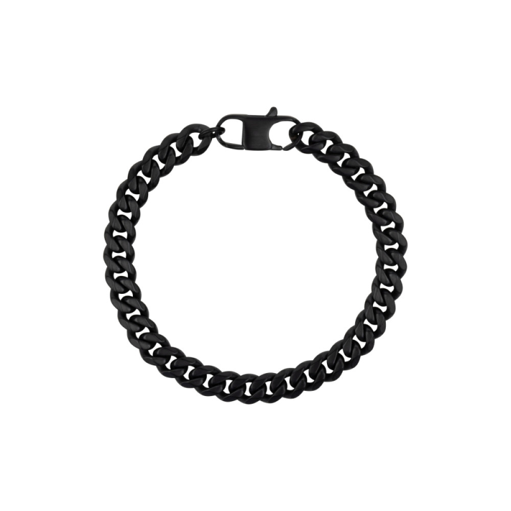 aze-jewels-ferro-az-bm007-b-armband-zwart-staal-gourmet-8-mm-breedte