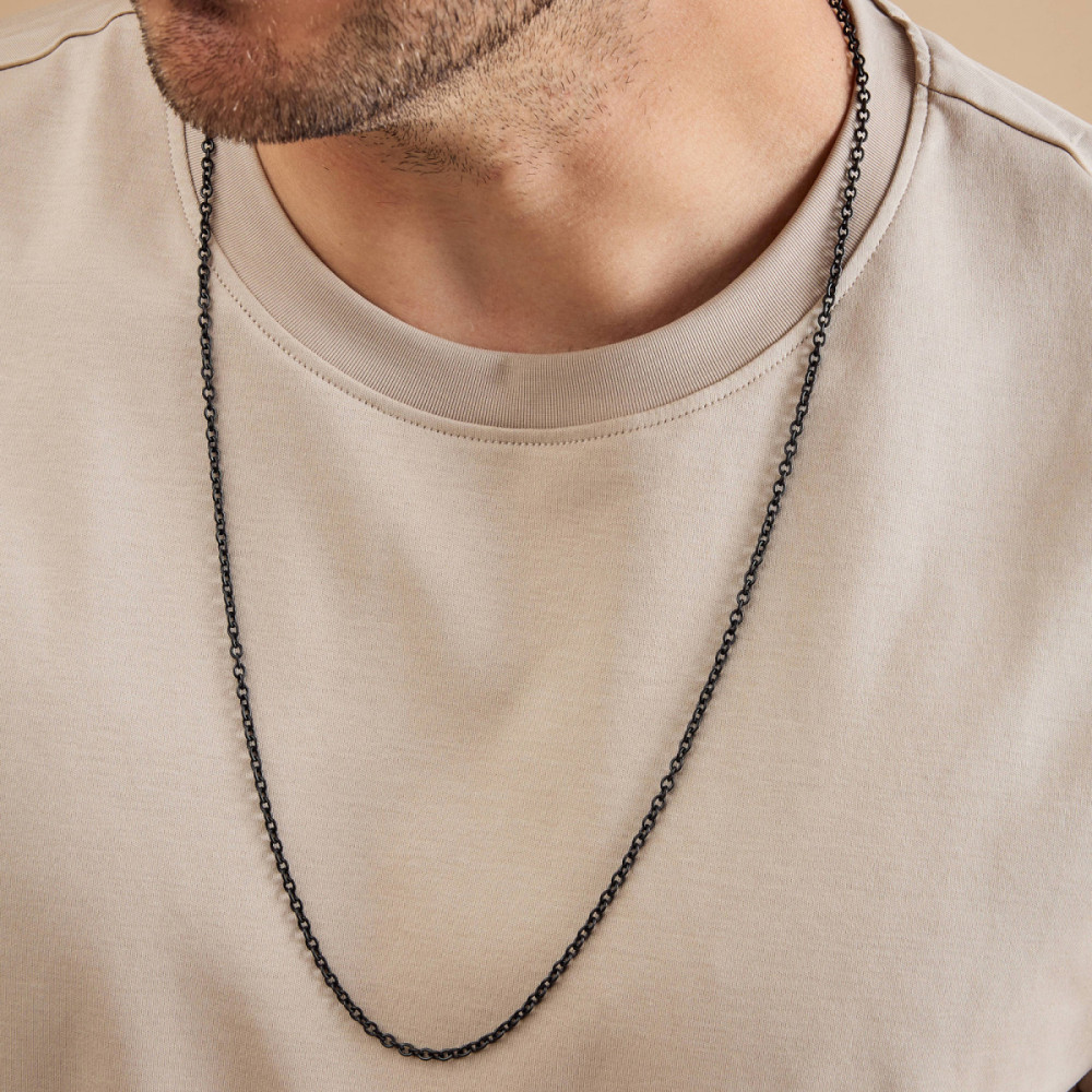 aze-jewels-ferro-az-nl001-y-ketting-zwart-staal-mat-karabijnsluiting-3-mm-breedte-lengte-70-80-cm