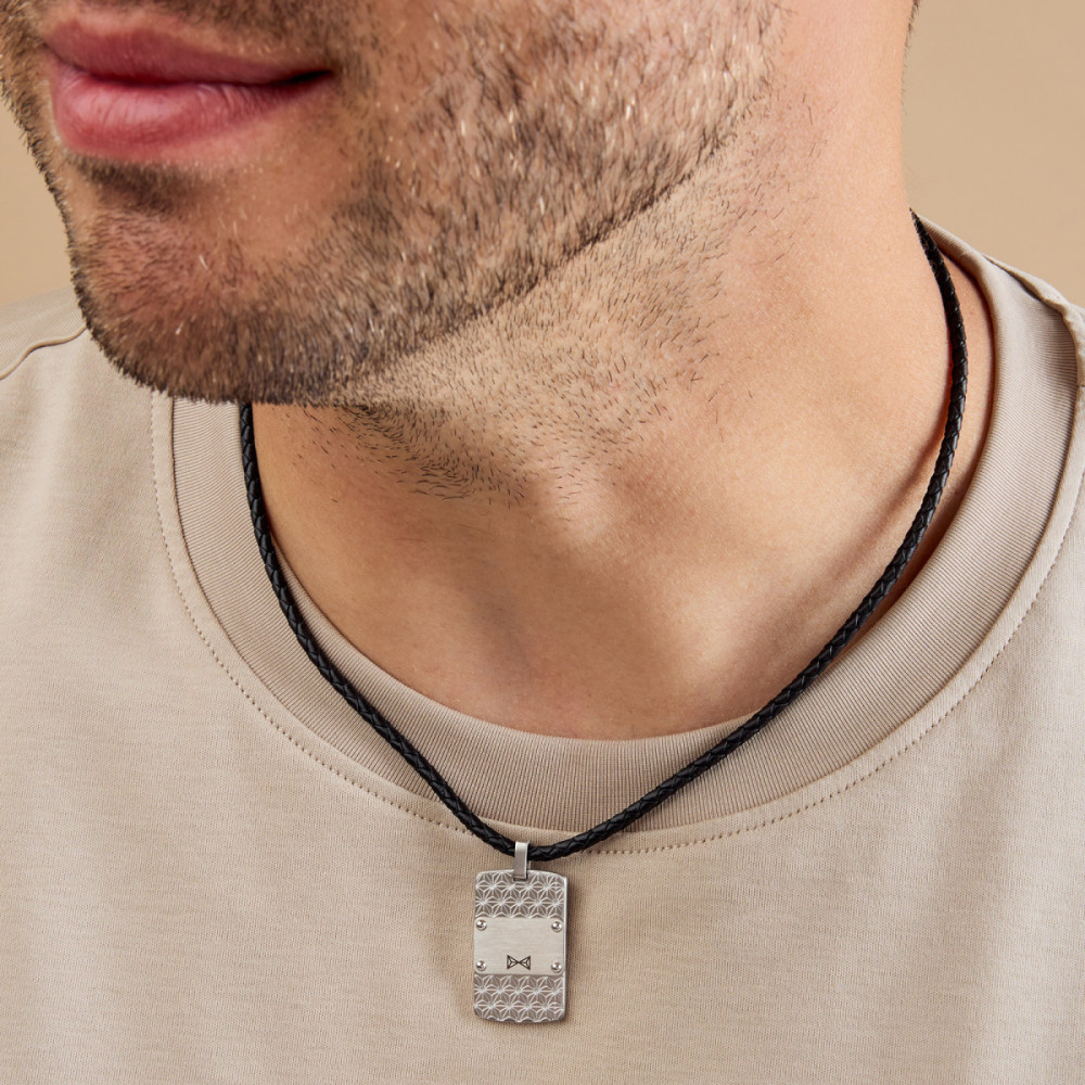 aze-jewels-ferro-az-nl009-a-050-ketting-rechthoekige-hanger-zilverkleurig-staal-leer-3-mm-breedte-lengte-50-cm