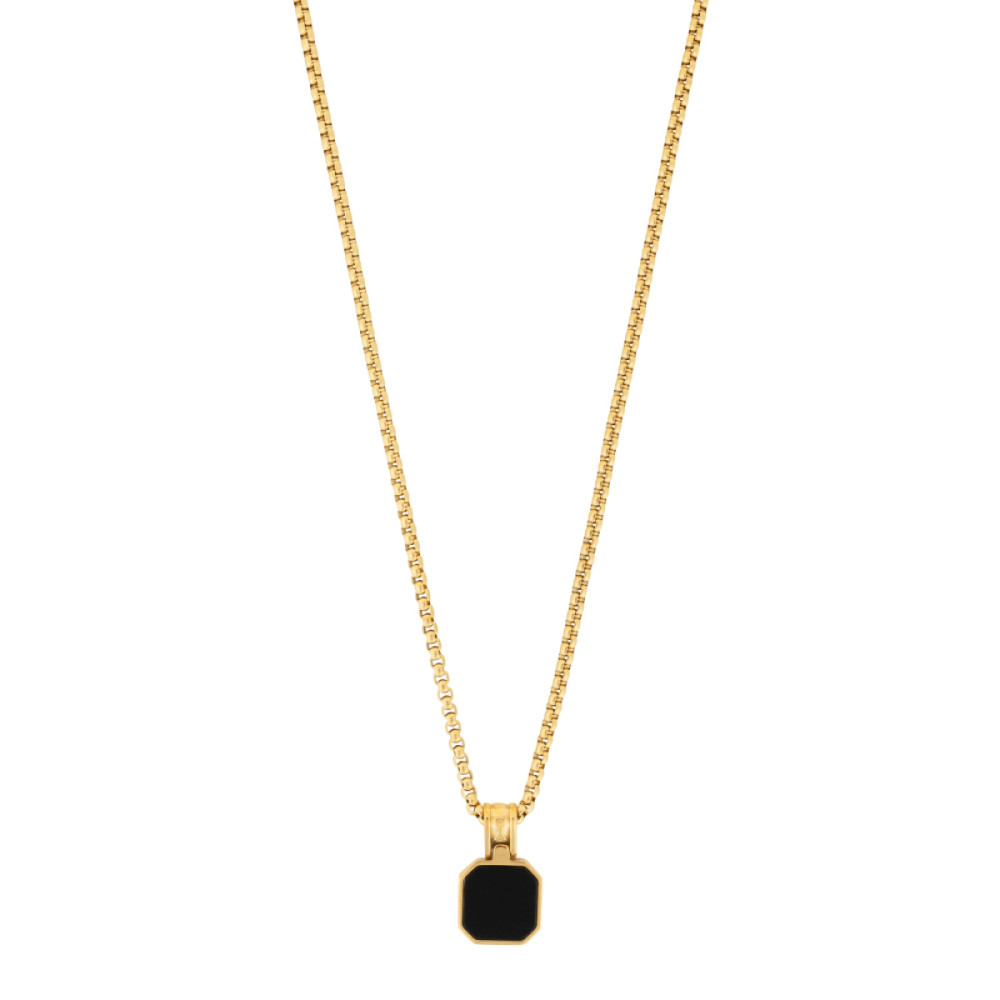 aze-jewels-ferro-az-nl010-c-ketting-goudkleurig-achthoek-hanger-zwart-lengte-50-60-cm