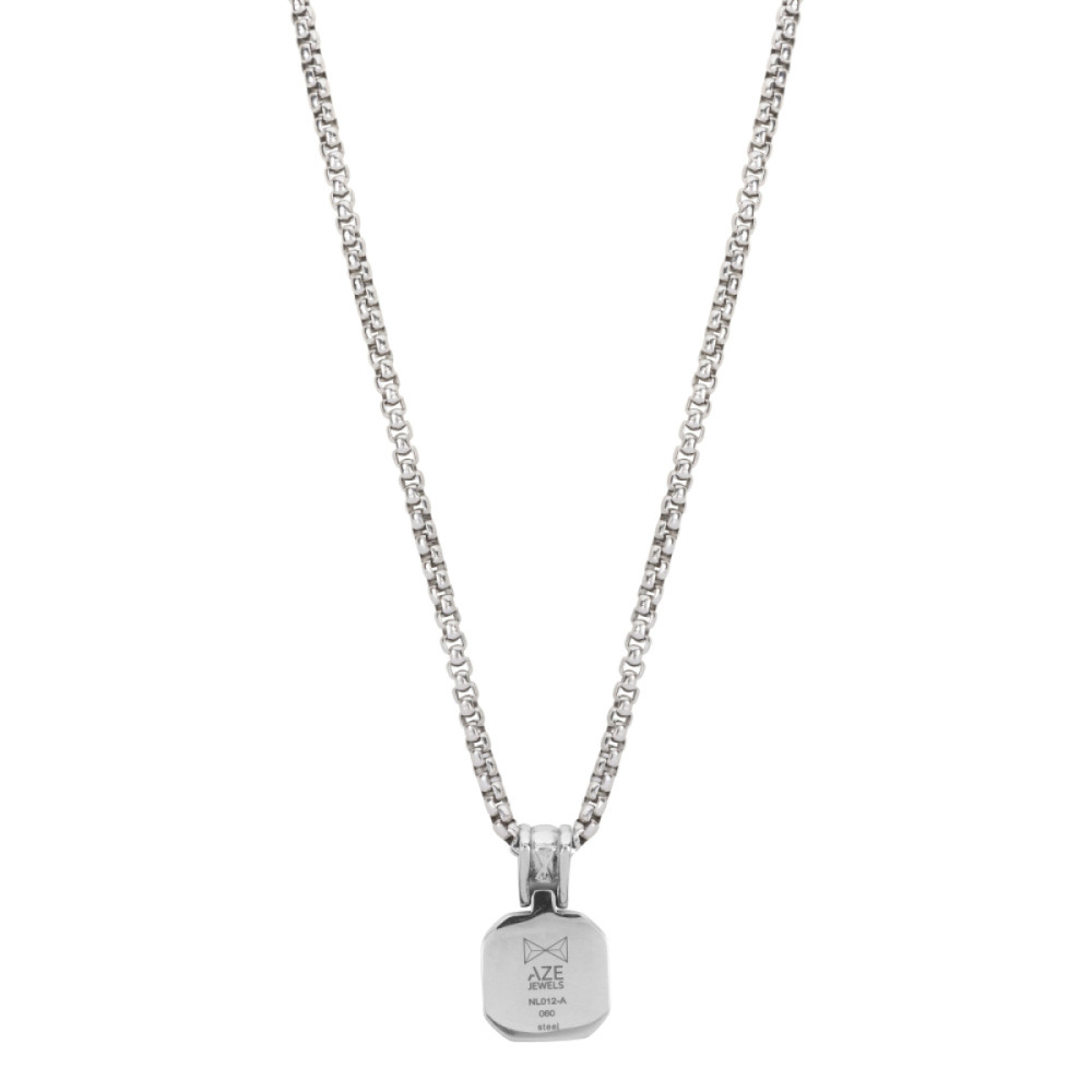 aze-jewels-ferro-az-nl012-a-ketting-zilverkleurig-achthoek-blauw-15-mm-breedte-lengte-50-60-cm