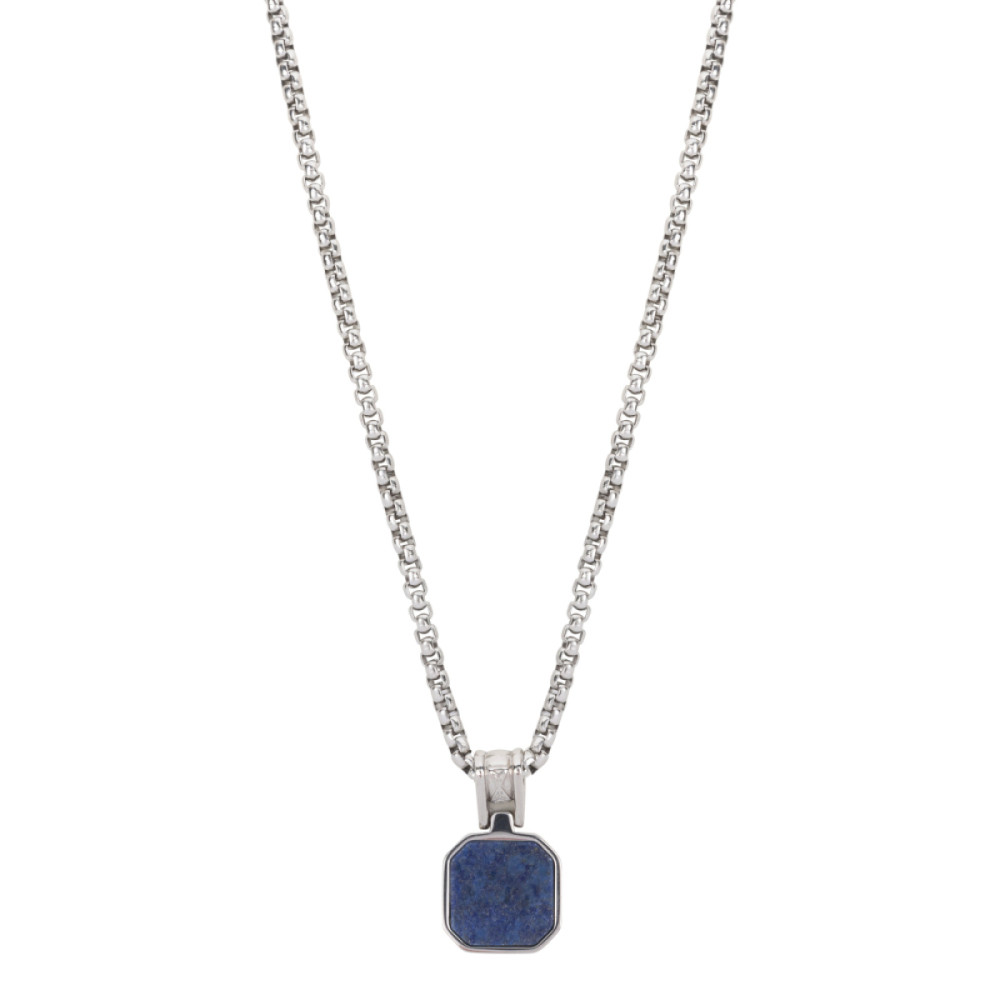 aze-jewels-ferro-az-nl012-a-ketting-zilverkleurig-achthoek-blauw-15-mm-breedte-lengte-50-60-cm