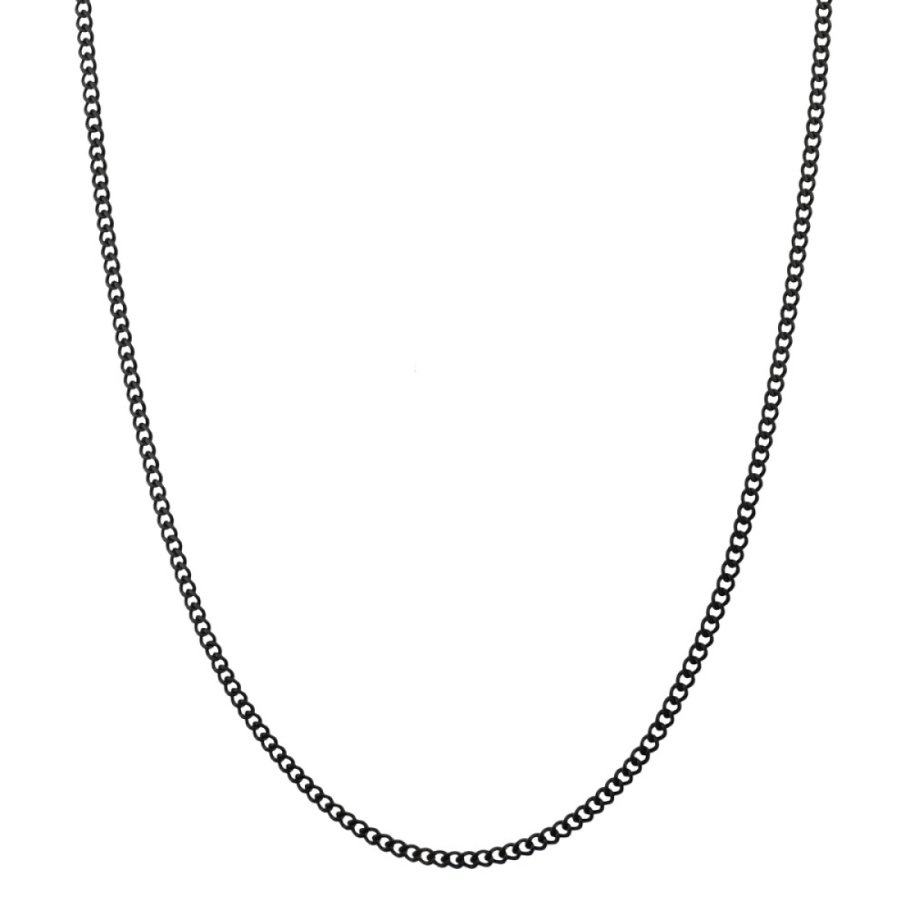 aze-jewels-ferro-az-nl016-b-zwarte-gourmet-schakelketting-staal-glanzend-3-mm-breedte-lengte-60-cm