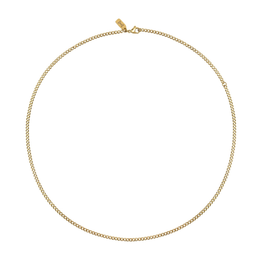aze-jewels-ferro-az-nl016-c-schakelketting-gourmet-goudkleurig-staal-glanzend-3-mm-breedte-lengte-60-cm