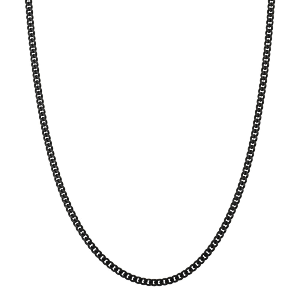 aze-jewels-ferro-az-nl017-b-schakelketting-gourmet-zwart-staal-glanzend-4-mm-breedte-lengte-60-cm