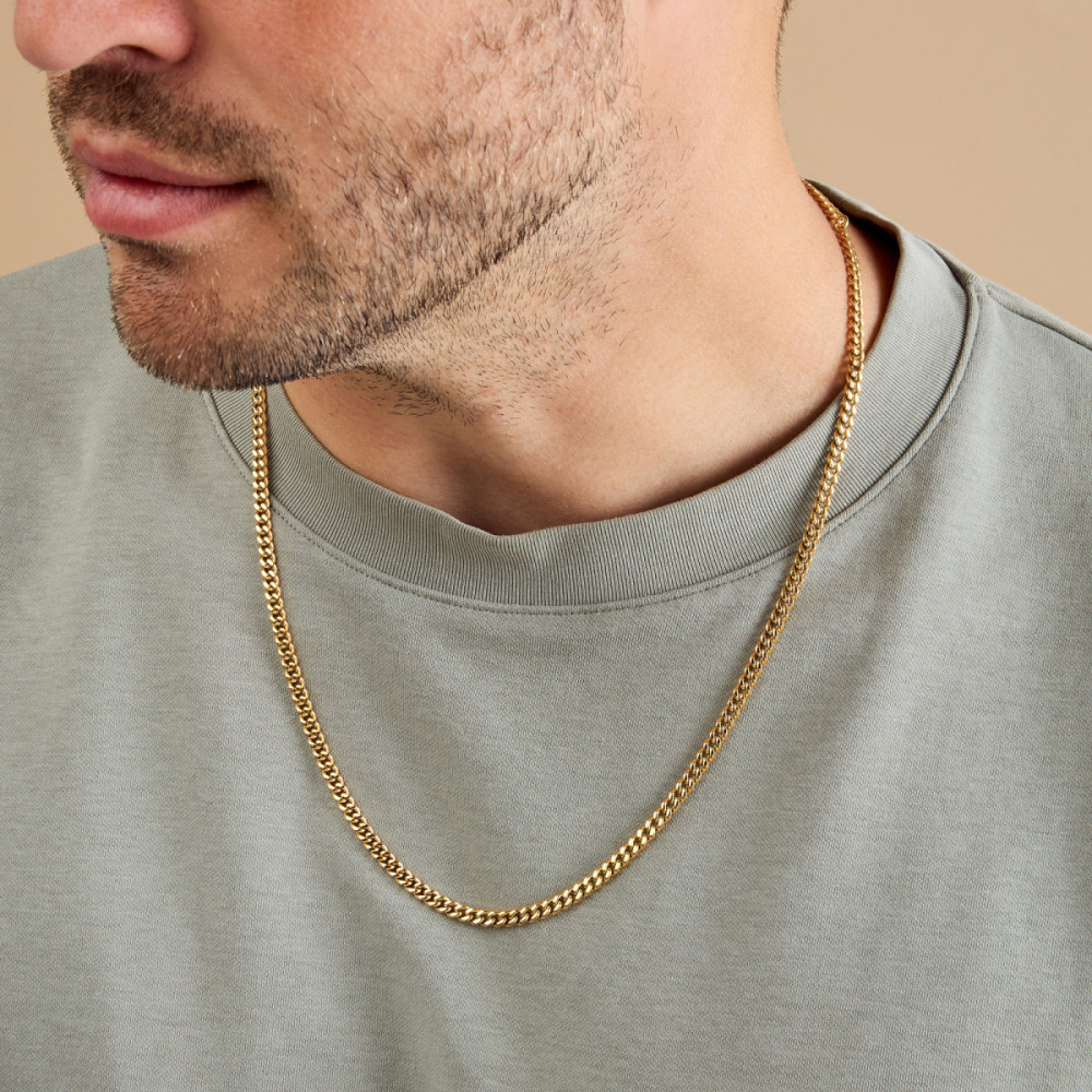 aze-jewels-ferro-az-nl017-c-schakelketting-goudkleurig-staal-gourmet-glanzend-4-mm-breedte-lengte-60-cm