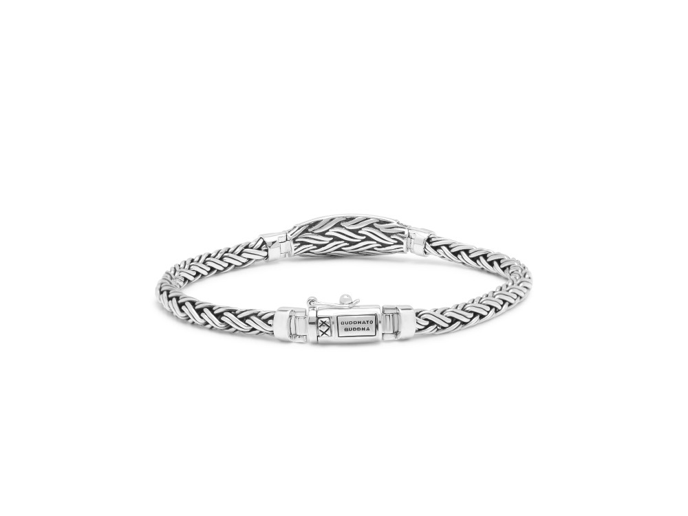 buddha-to-buddha-j171-katja-xs-black-onyx-zilveren-vossenstaart-armband-met-gravure-optie-en-zwarte-accenten