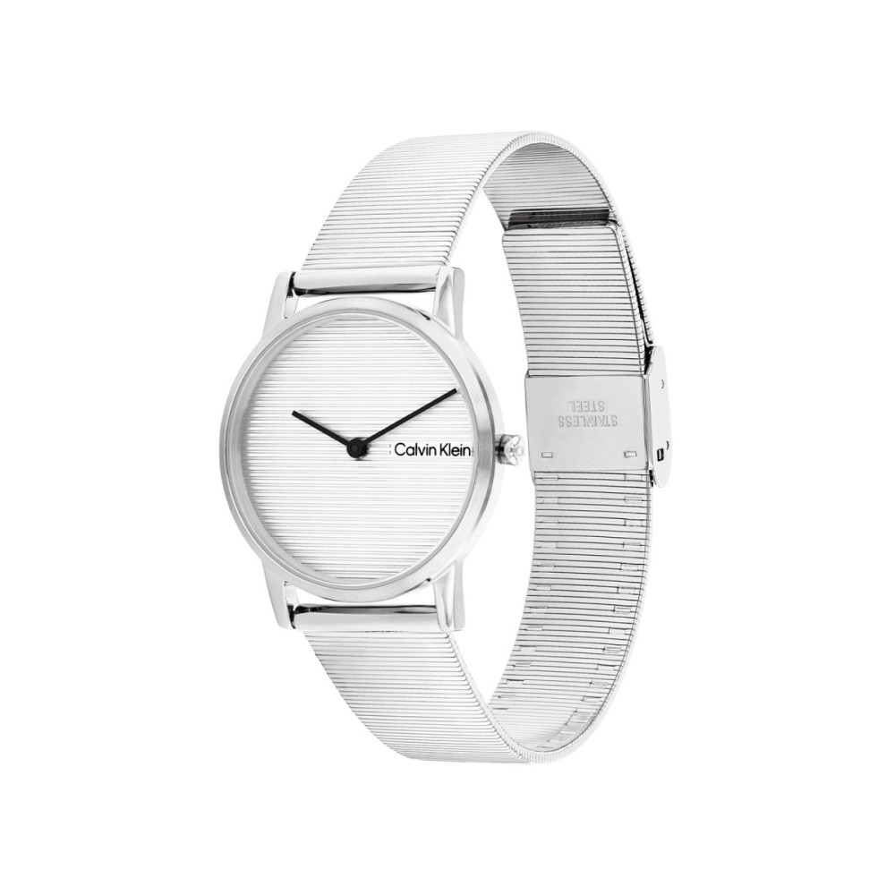 calvin-klein-ck25100033-dameshorloge-zilverkleurig-wit-mesh-band-o-30-mm