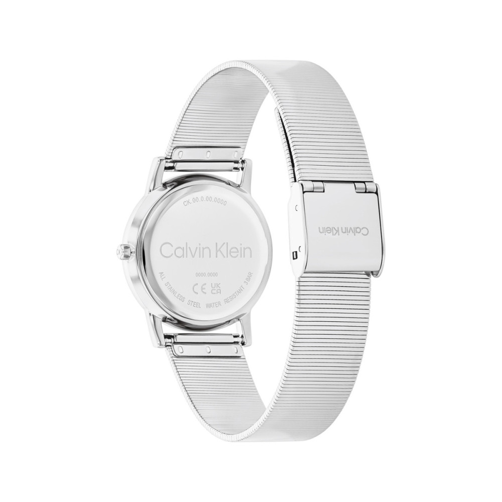 calvin-klein-ck25100033-dameshorloge-zilverkleurig-wit-mesh-band-o-30-mm