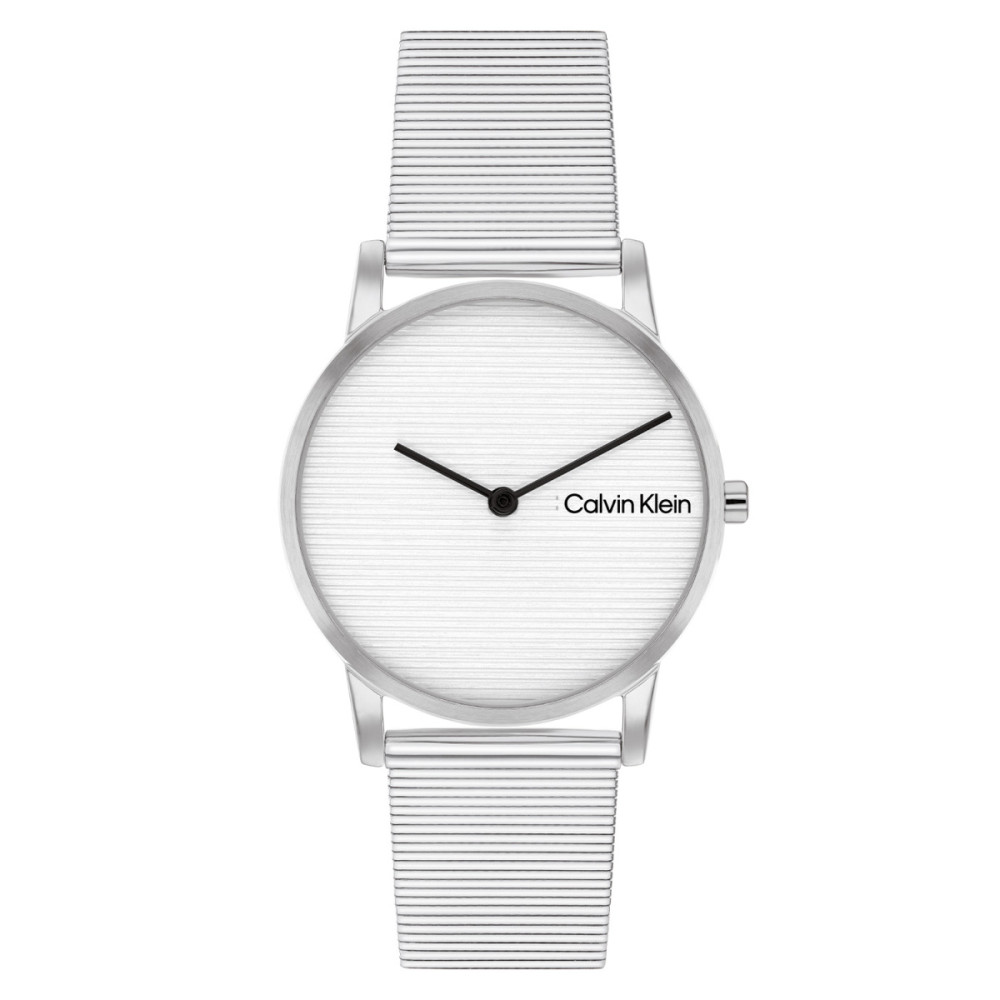 calvin-klein-ck25100033-dameshorloge-zilverkleurig-wit-mesh-band-o-30-mm