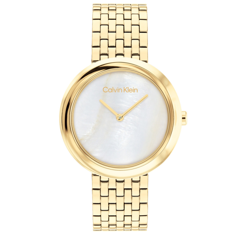 calvin-klein-ck25200321-dameshorloge-goudkleurig-parelmoer-wijzerplaat-schakelband-baksteenverband-o-34-mm