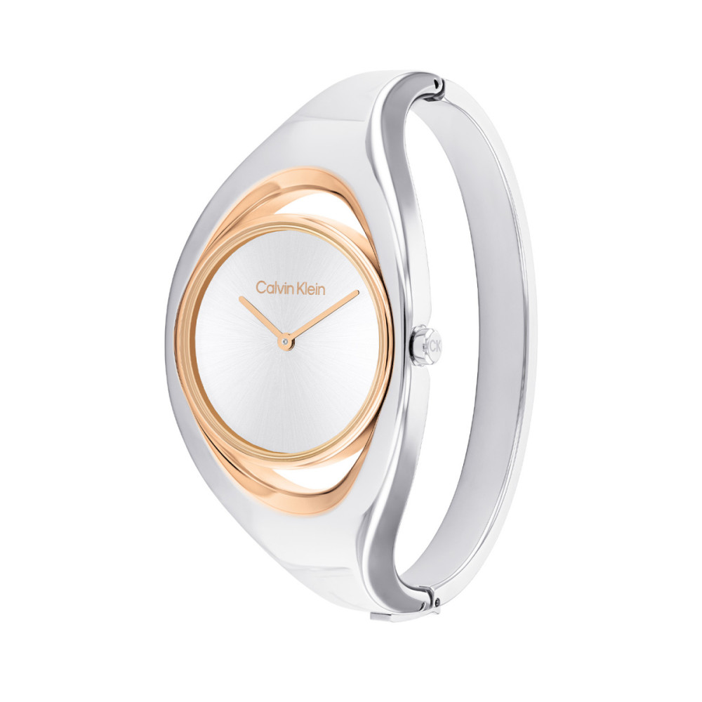 calvin-klein-ck25200424-dameshorloge-staal-bangle-bicolor-rosekleurige-ring-zonnestraal-o-30-mm