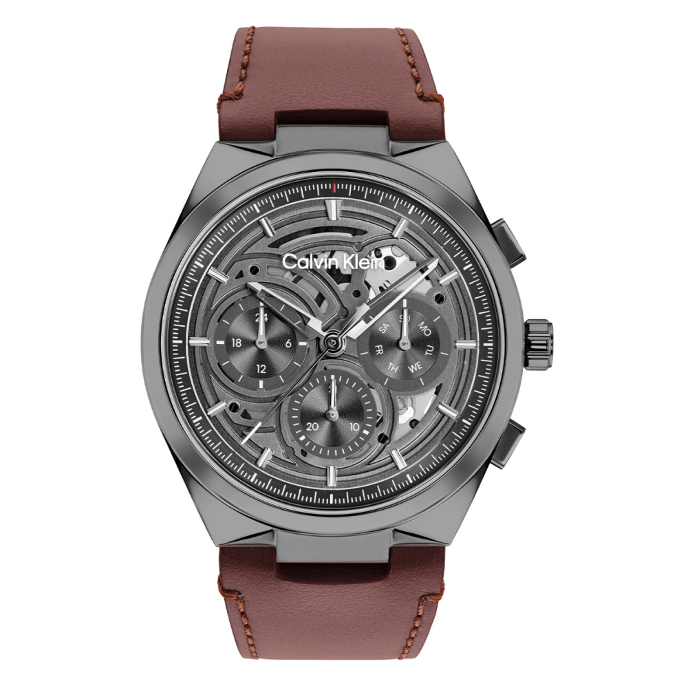 calvin-klein-distinguish-ck25200576-bruin-herenhorloge-grijze-kastpengewerkte-wijzerplaat-44-mm