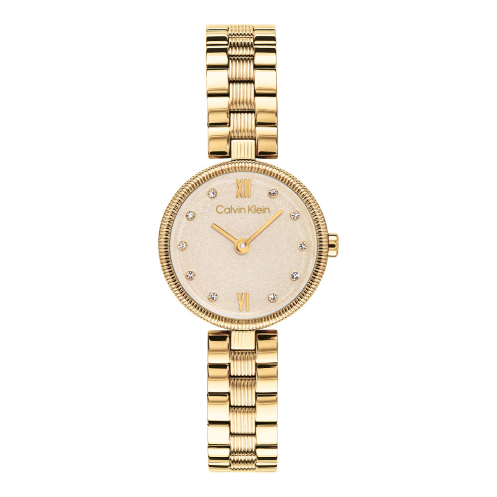 calvin-klein-gleam-ck25100225-dameshorloge-gold-plated-staal-kristallen-uurmarkering-24-mm